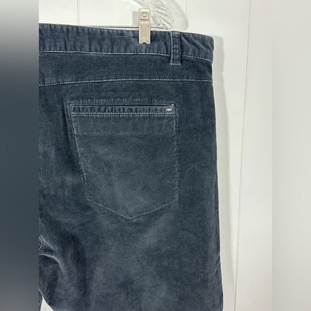 Calvin Klein Mens Slim Fit Corduroy Pants Sz 40x32 Dark Gray Casual Flat Front - Picture 9 of 10